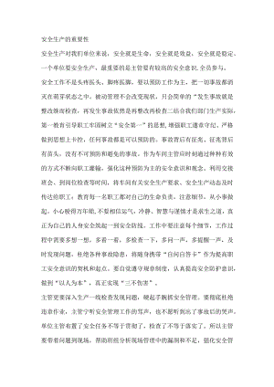 安全生产的重要性.docx