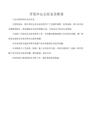 开发中心主任安全职责.docx