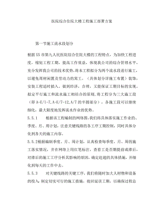 医院综合住院大楼工程施工部署方案.docx