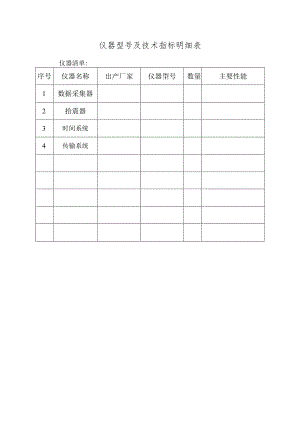 仪器型号及技术指标明细表.docx