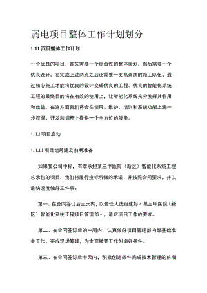 弱电项目整体工作计划划分.docx
