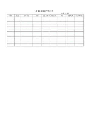 登记个人信息表27新客户登记表.docx