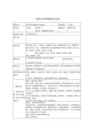 温州医科大学附属眼视光医院一病区应急预案演练记录表.docx