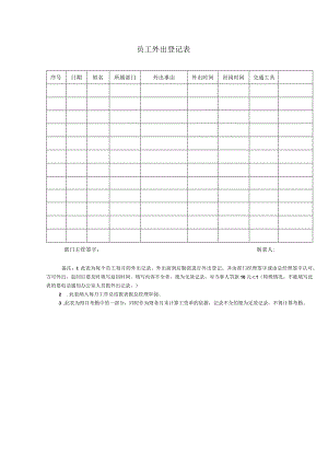 登记个人信息表15员工外出登记表.docx