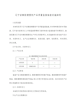 辽宁省橡胶增塑剂产品质量监督抽查实施细则.docx