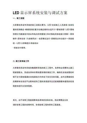 LED显示屏系统安装与调试方案.docx
