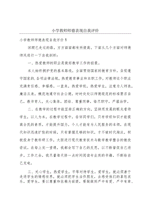 小学教师师德表现自我评价.docx