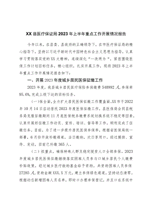 县医疗保障局2023年上半年重点工作开展情况报告.docx