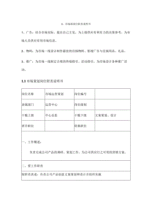 运营中心岗位职责.docx