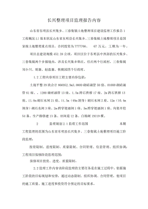 长兴整理项目监理报告内容.docx