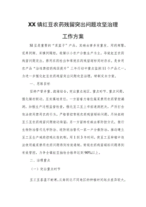 XX镇豇豆农药残留突出问题攻坚治理工作方案.docx
