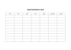 餐厨用具报损情况记录表.docx