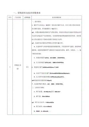 采购清单及技术参数要求.docx