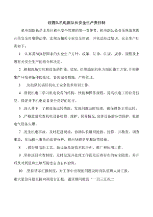综掘队机电副队长安全生产责任制.docx