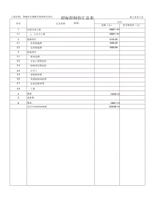 招标控制价汇总表.docx