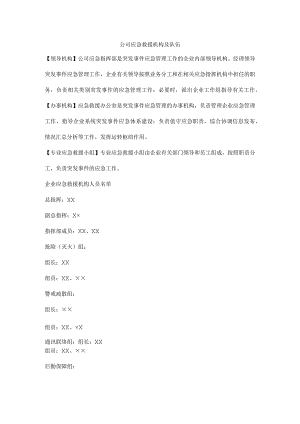 公司应急救援机构及队伍.docx