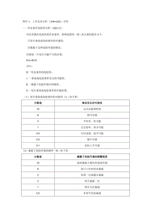 附表安全风险评价方法标准模板.docx