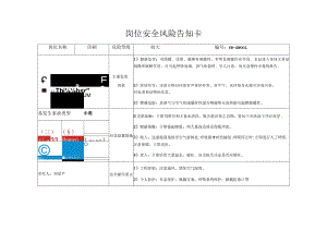 附表岗位安全风险告知卡标准模板.docx