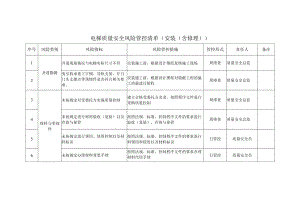 电梯质量安全风险管控清单（安装（含修理））.docx