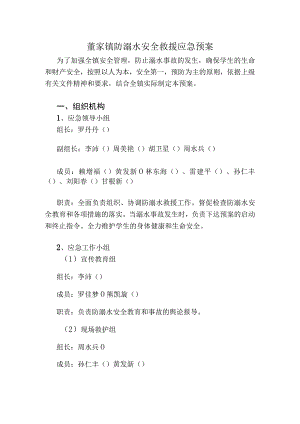 董家镇防溺水安全救援应急预案.docx