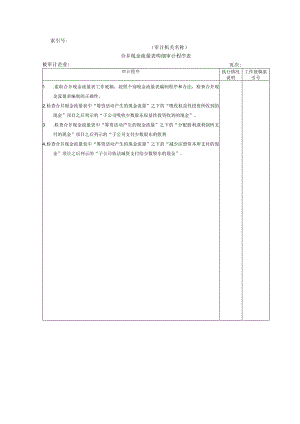 【国家审计报告】合并现金流量表明细审计程序表@.docx