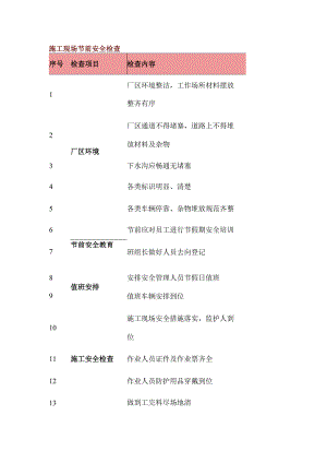 施工现场节前安全检查.docx