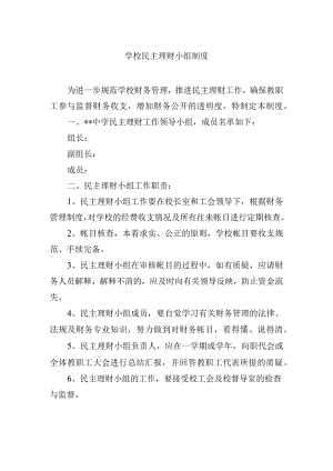 学校民主理财小组制度.docx
