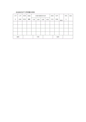 企业安全生产工序质量分析表.docx