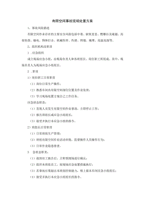 有限空间事故现场处置方案(含应急处置).docx