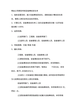 物业公司绩效考核设备事故发生率.docx