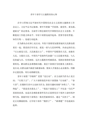 青年干部学习主题教育的心得.docx