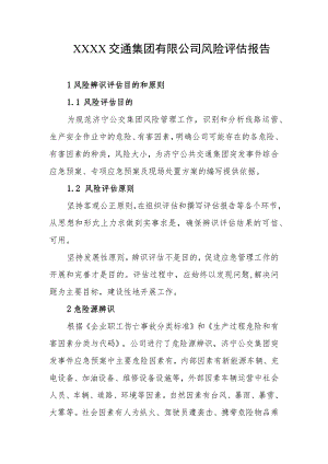 交通集团有限公司风险评估报告.docx