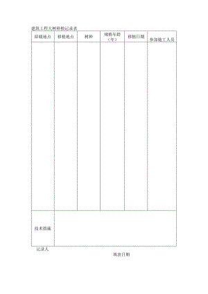 建筑工程大树移植记录表.docx