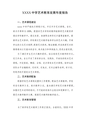 中学艺术教育发展年度报告.docx