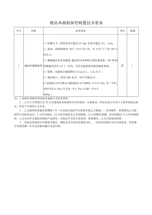 随钻单测斜探管购置技术要求.docx