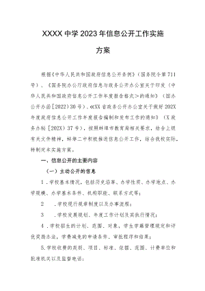 中学2023年信息公开工作实施方案.docx
