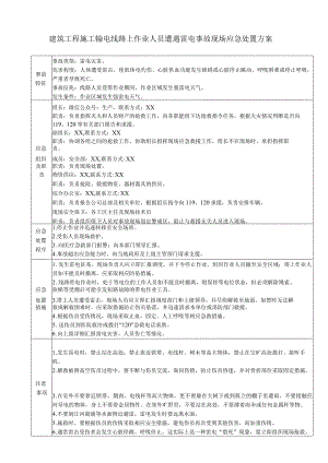 建筑工程施工输电线路上作业人员遭遇雷电事故现场应急处置方案.docx