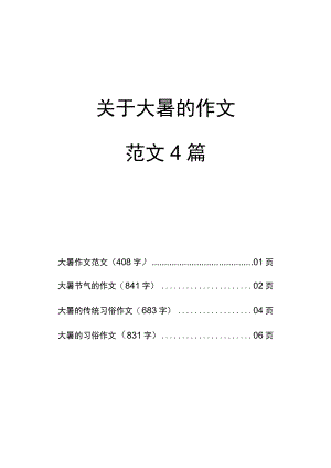 关于大暑的作文范文4篇.docx