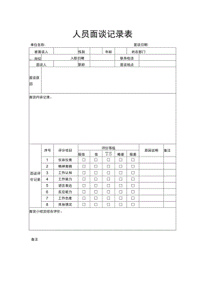 人员面谈记录表.docx