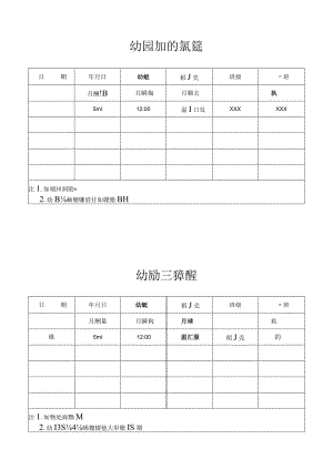 幼儿园幼儿服药信息记录表.docx
