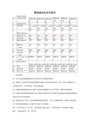 螺旋输送机技术要求.docx