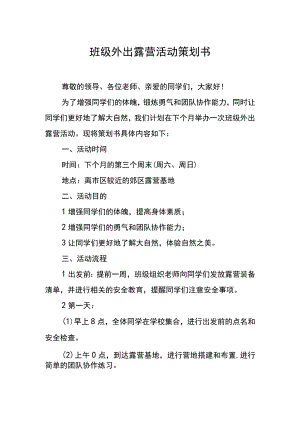 班级外出露营活动策划书.docx