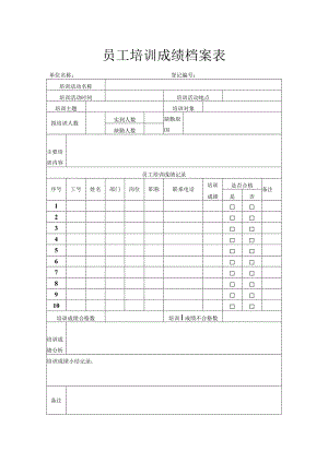 员工培训成绩档案表.docx