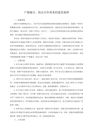 产教融合、校企合作体系的建设案例.docx