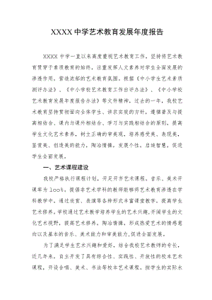 中学艺术教育发展年度报告.docx