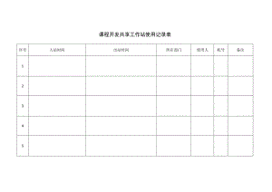 课程开发共享工作站使用记录表.docx