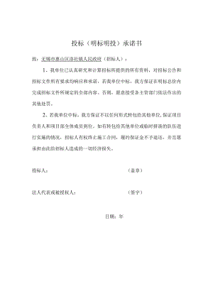 投标明标明投承诺书.docx