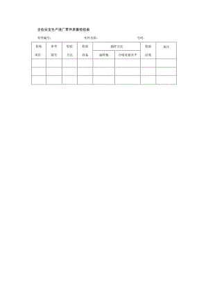 企业安全生产进厂零件质量检验表.docx