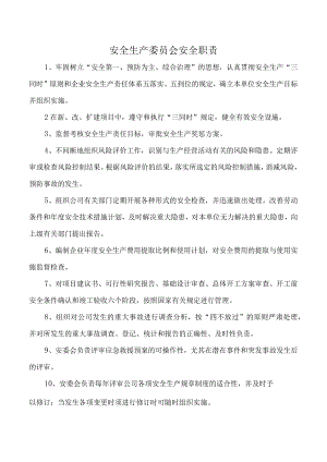 安全生产委员会安全职责.docx