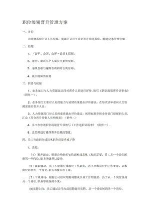 职位级别晋升管理实施方案.docx
